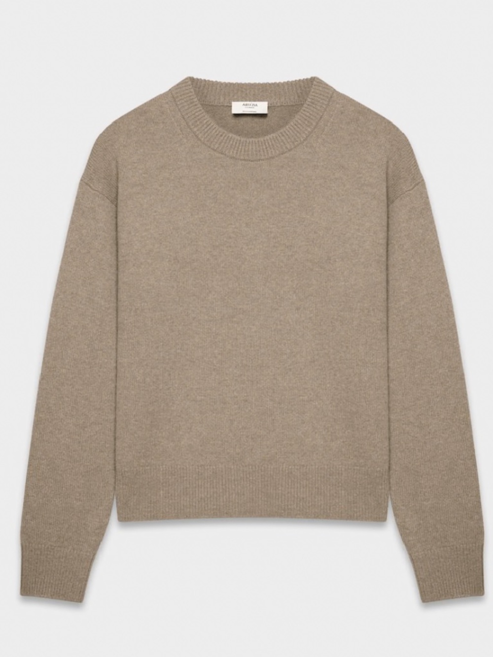 Aritzia Wilfred Essential Cashmere Relic Sweater Taupe 2XS